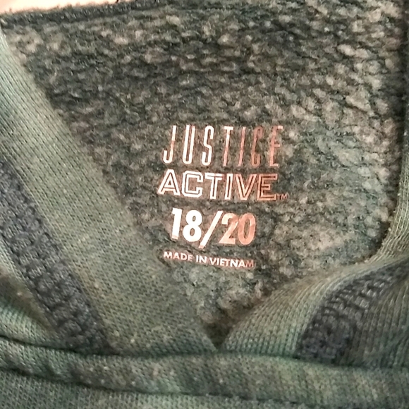 Justice Girls' Crop Long Sleeve Hoodie Sz 18-20 - Picture 3 of 4